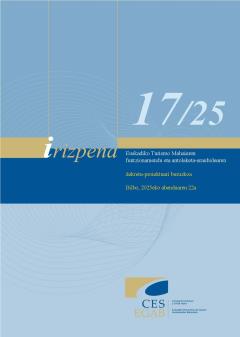 17/25 Irizpena abenduaren 22koa, Euskadiko Turismo Mahaiaren funtzionamendu eta antolaketa-araubidearen Dekreto-proiektuari buruzkoa